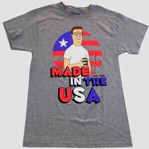 King of the Hill Hank T-Shirt Gray Small Made in The USA NWT